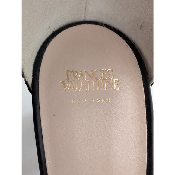 Women's Frances Valentine Block Heel Chunky Heel Animal Print Open Toe Size 10 - Picture 8 of 11